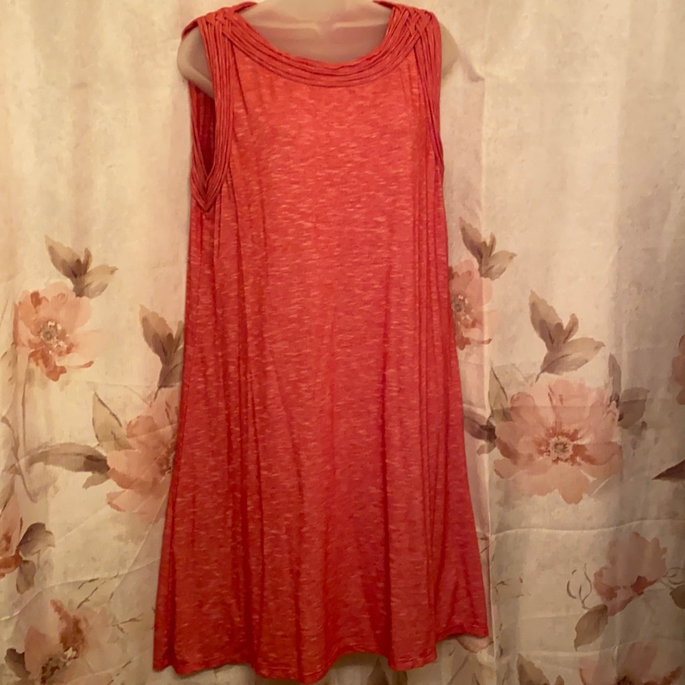 Max Studio tunic. Red Sz L. Machine wash!